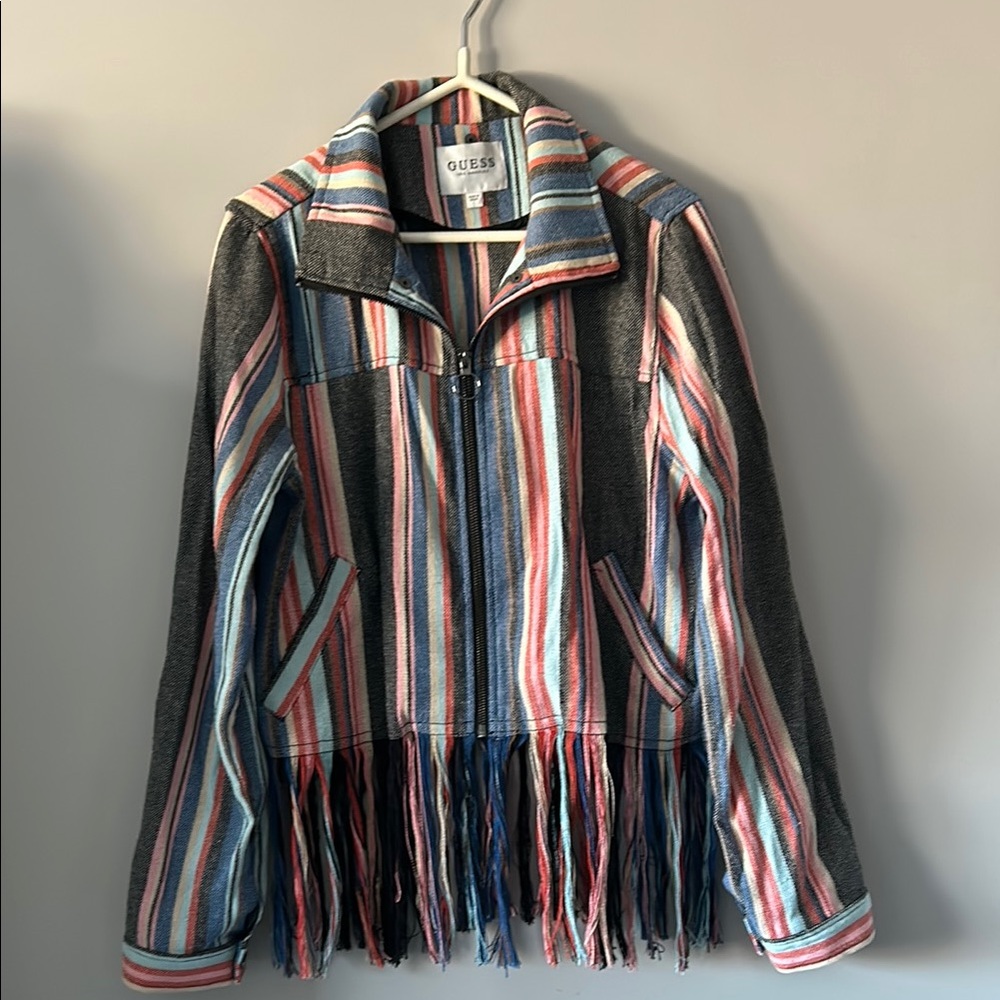Guess multicoloured fringe jacket